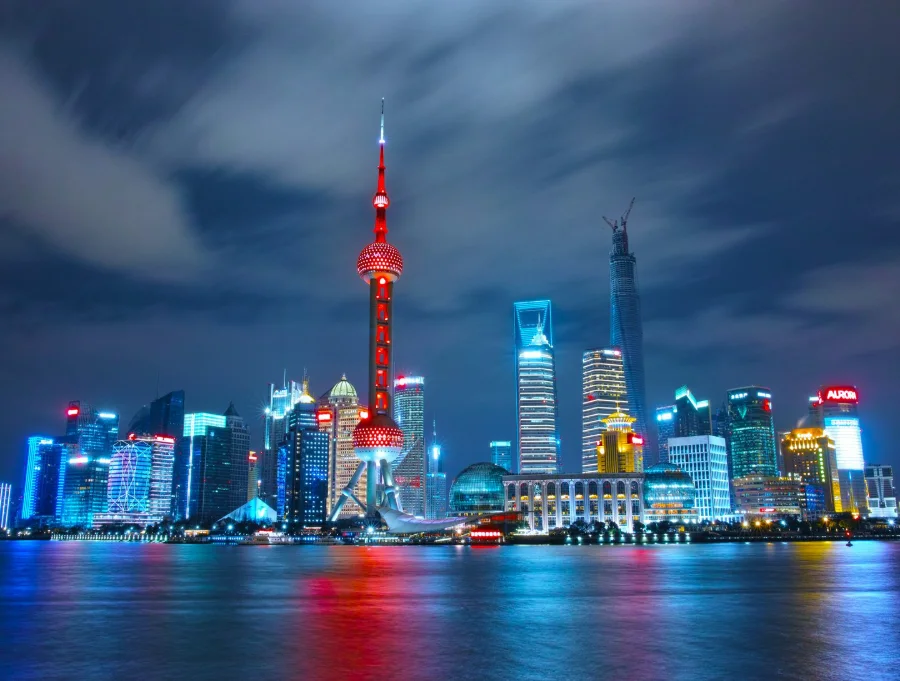 Skyline de Xangai à noite